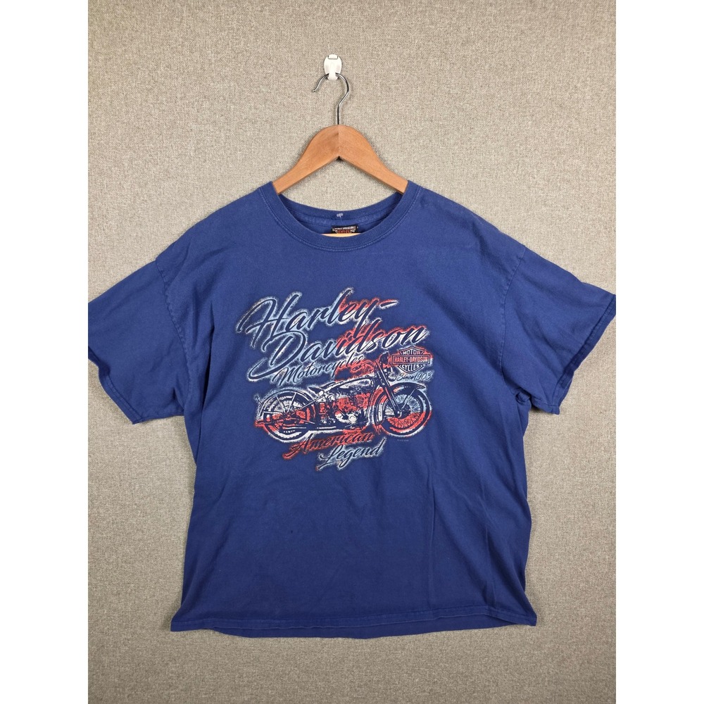 Harley-Davidson Motorcycles American Legend Graphic T-Shirt Blue XL Bravado